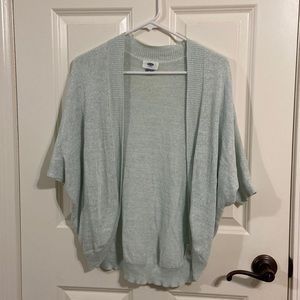 Old Navy Shiny Turquoise Cardigan